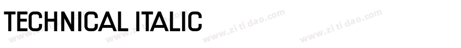 Technical Italic字体转换